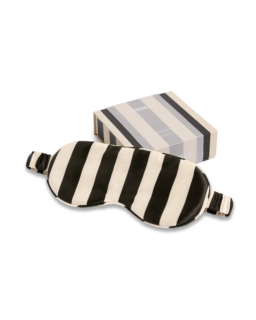 Silk Eye Mask - Vanilla Bean Stripes