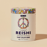A tin of reishi powder by Misty Day.
