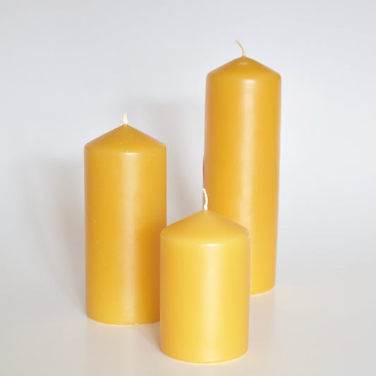 Beeswax Pillar Candle Slim