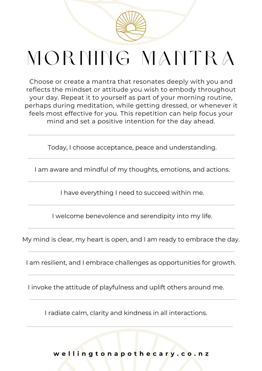 MORNING MANTRA