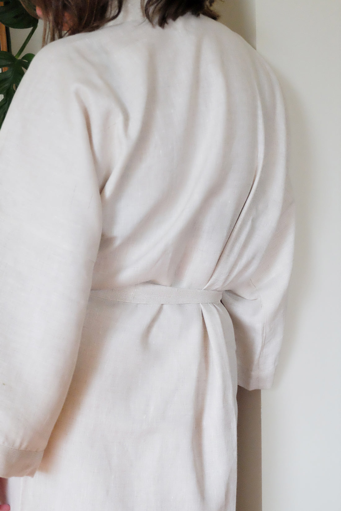 Linen Robe - Oat