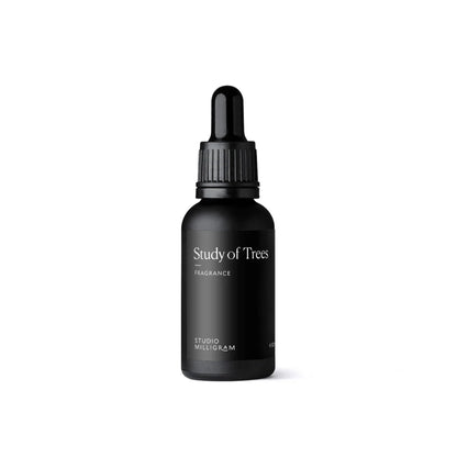Black bottle with dropper labeled &