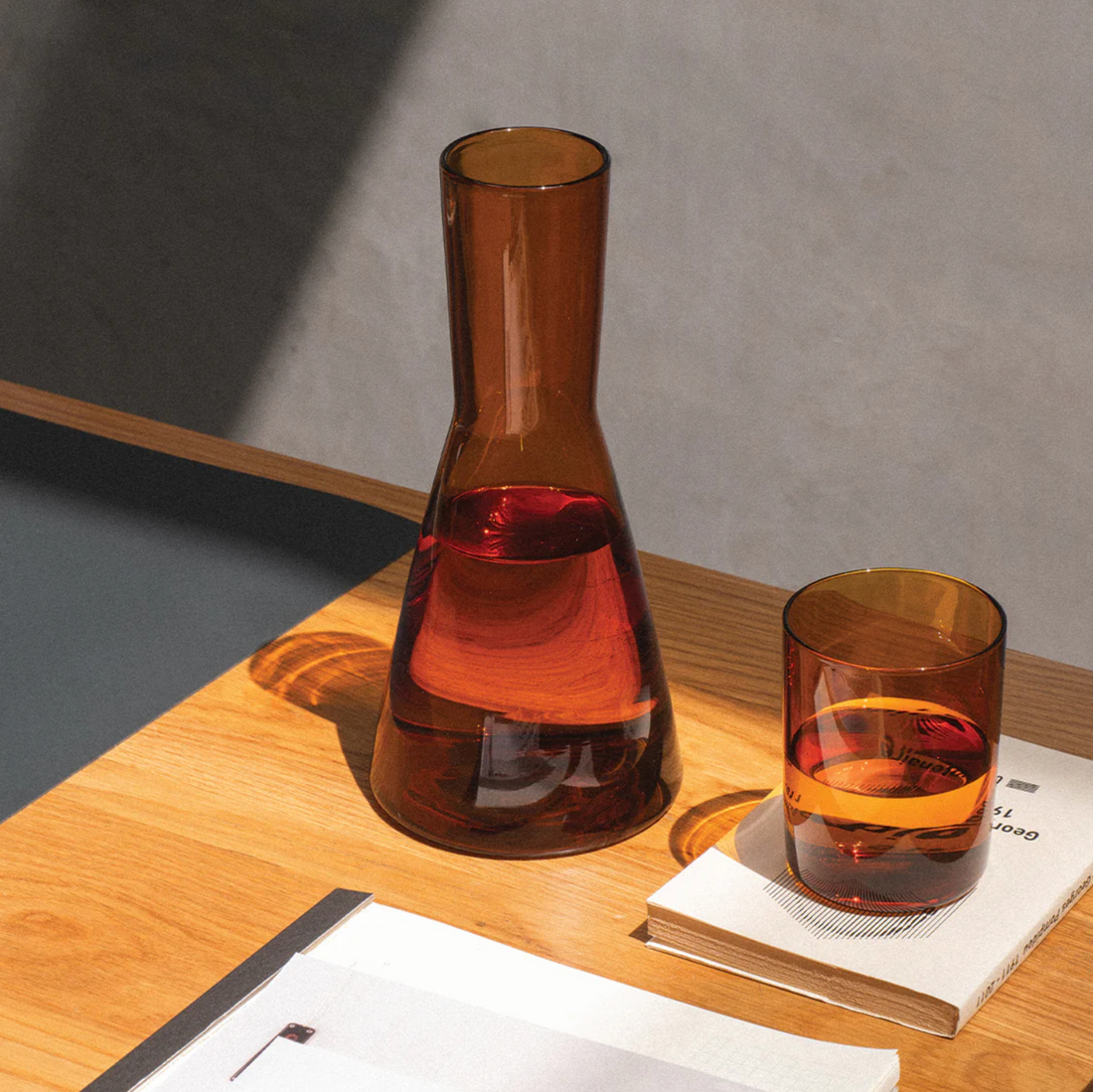 Carafe + Cup Set - Amber