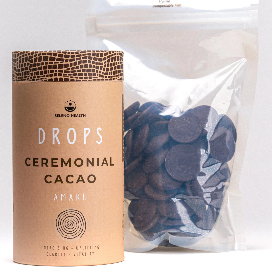 Organic AMARU Ceremonial Cacao Paste Drops - 250g
