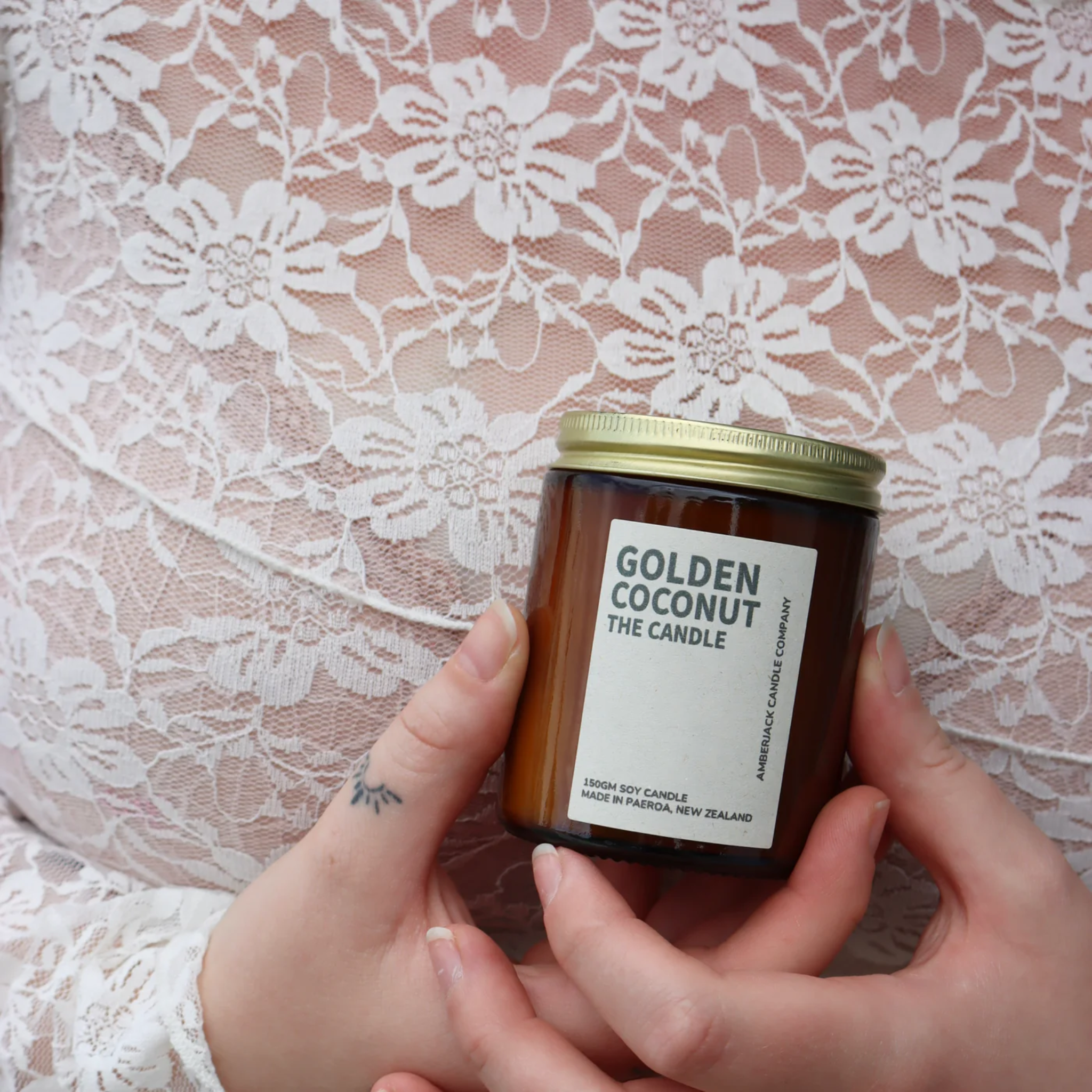 Golden Coconut Candle