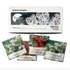 Memory card game box with botanical cards featuring plants and their names.