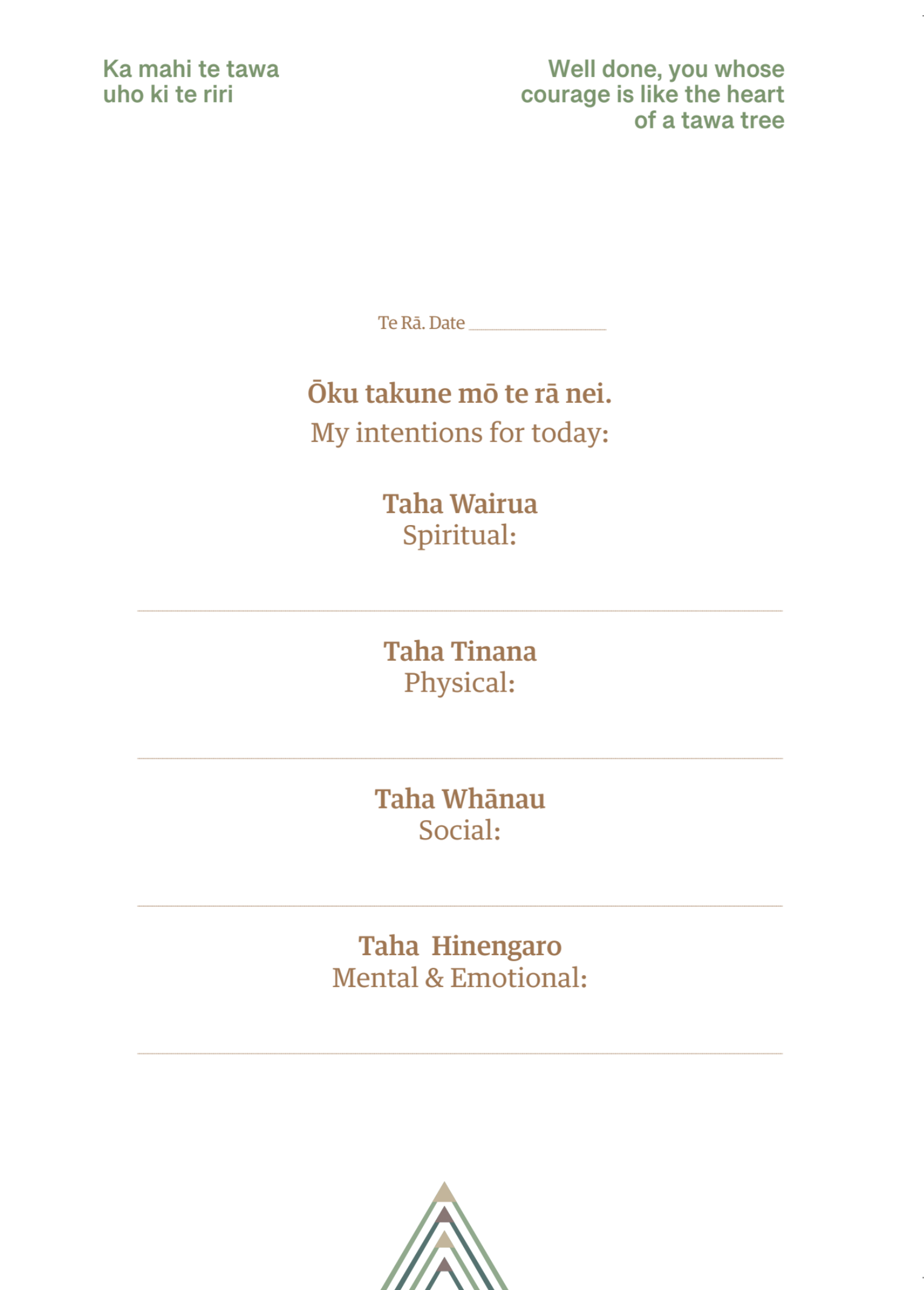 Text-based interface with Maori phrases and translations on a white background