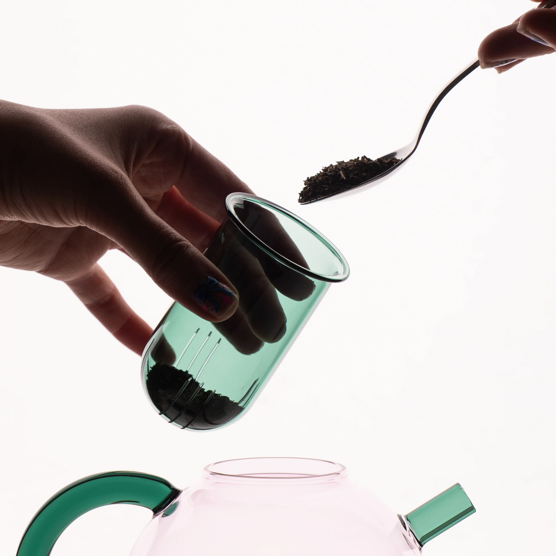 Tea Pot - Pink/Teal