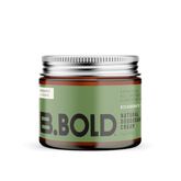 Amber glass jar with aluminium lid containing natural deodorant cream.