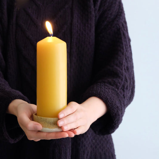 Beeswax Pillar Candle Thick