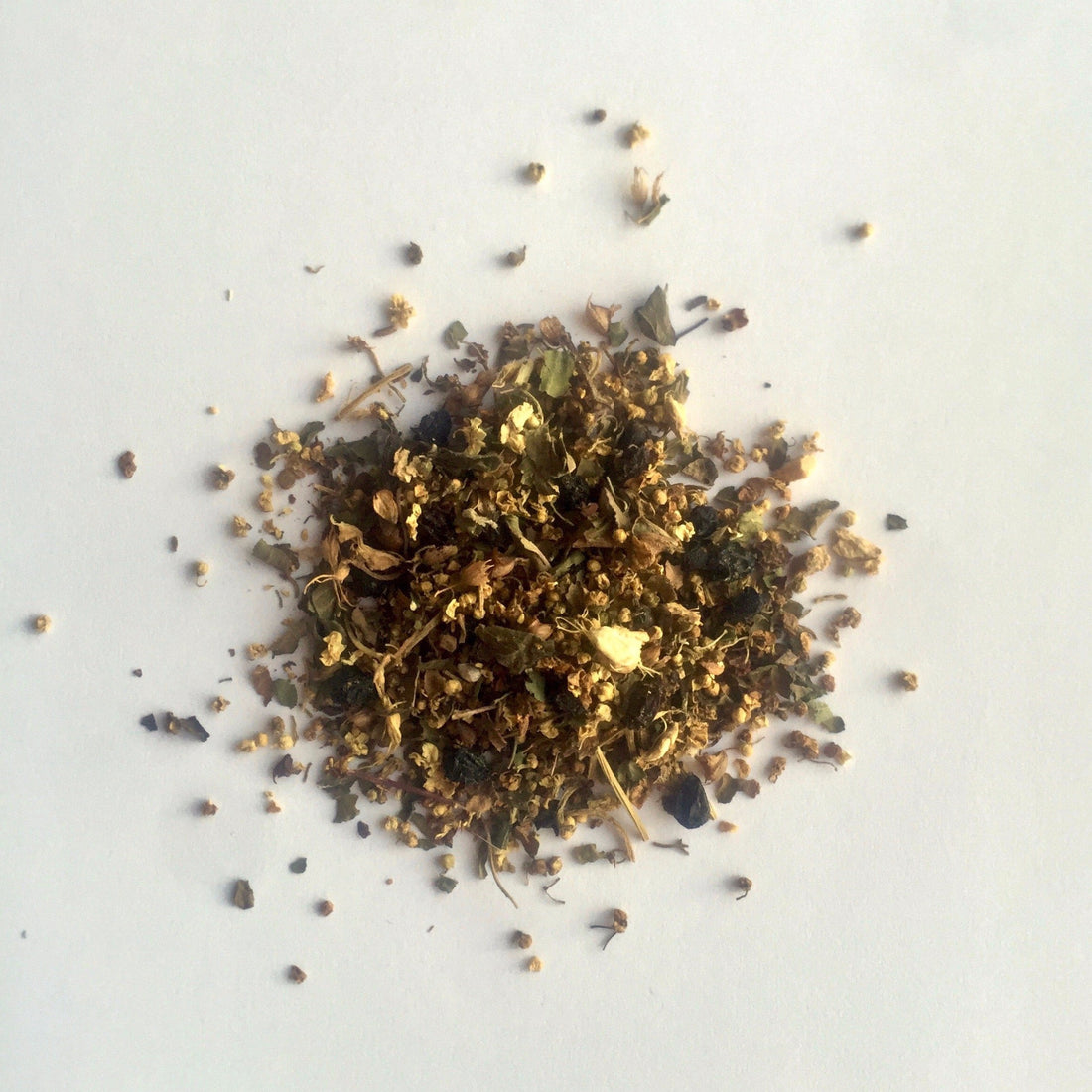 A pile of the dried herbal blend of Immunity Tea.
