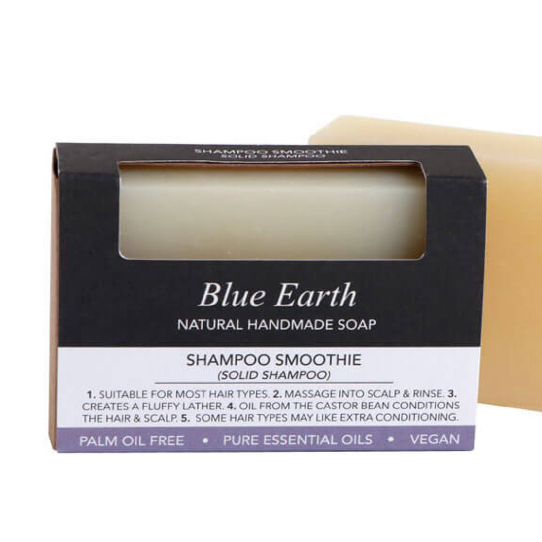Shampoo smoothie soap bars made by Blue Earth.