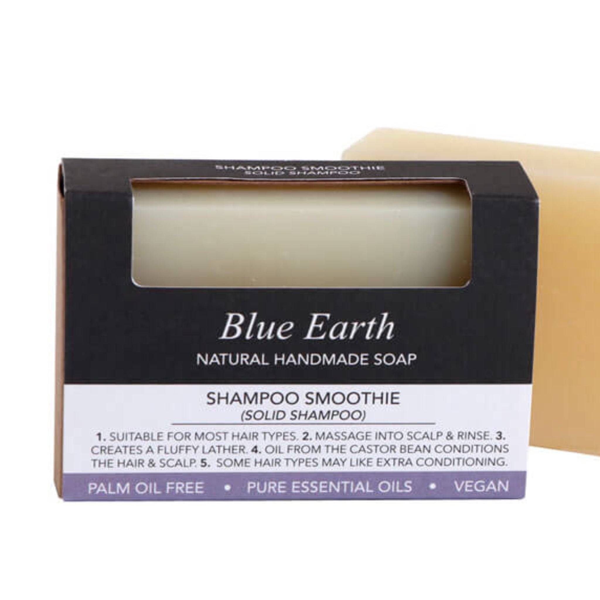 Shampoo smoothie soap bars made by Blue Earth.